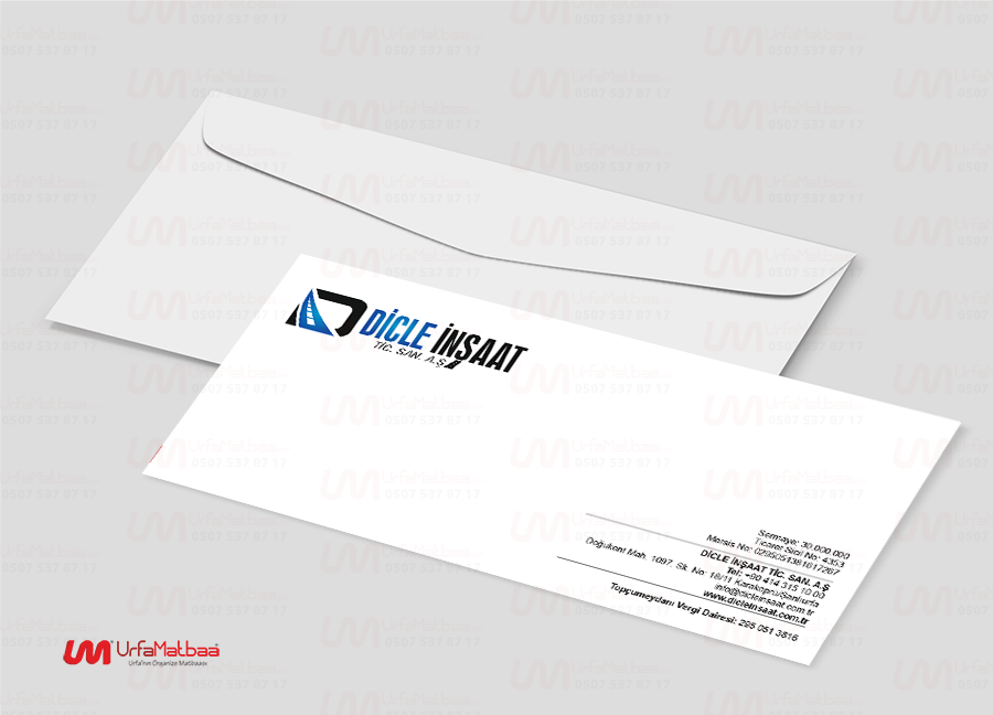 Şanlıurfa Diplomat Zarf Baskı | Kurumsal Zarf Tasarımı